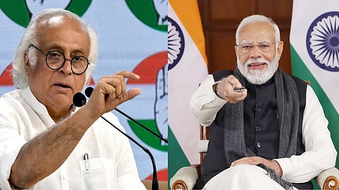 Congress general secretary Jairam Ramesh, Prime Minister Narendra Modi.