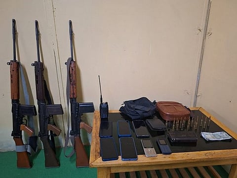 Manipur Police recovered a substantial cache of arms and ammunition in Imphal East district.