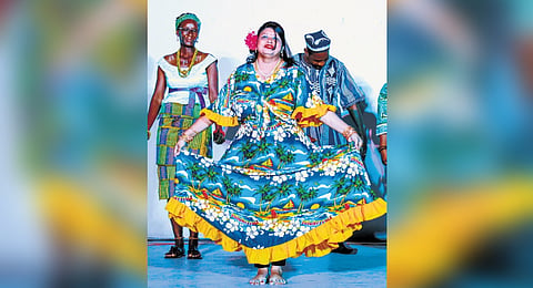 French-speaking participants from EFLU’s International Training Programme participate in a cultural performance during the French festival