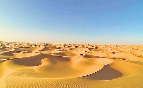 The Sahara Desert in Algeria. The Sahara covers 11 countries