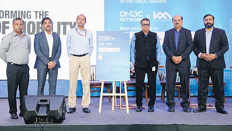 Officials of KMRL, ONDC and DPIIT, among others, at the function held
in Kochi on Thursday