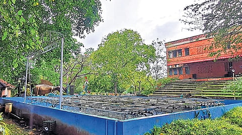 The musical fountain and laserium lying defunct at Priyadarshini Planetarium in Thiruvananthapuram