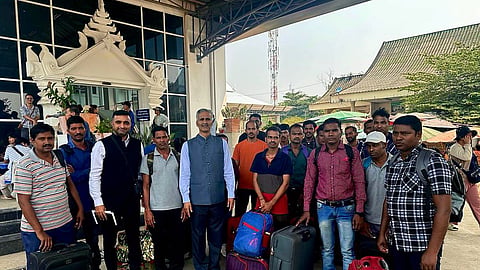 Indian nationals rescued from unsafe work places in Laos.