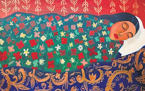 A painting by Palestinian artist Malak Mattar. For representational purposes only.