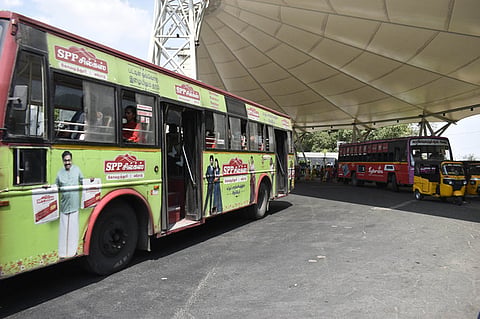 Following a high court directive, the Corporation has directed all its branches to remove advertisements placed on the topside glass panels of its buses.