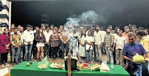 On the sets of 'Just Married' movie