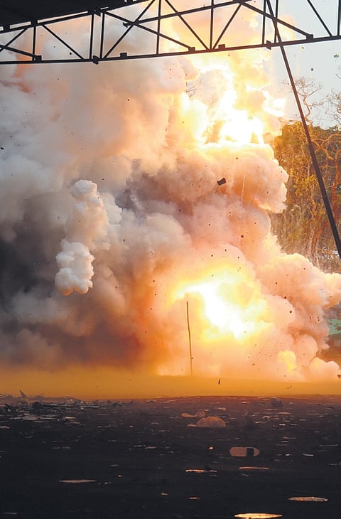 Fireworks of Paramekkavu.