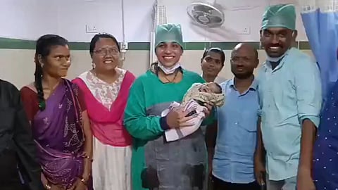 G Lakshmi gynaecologist and the TDP candidate for Darsi Assembly paused her campaign to attend to a medical emergency
