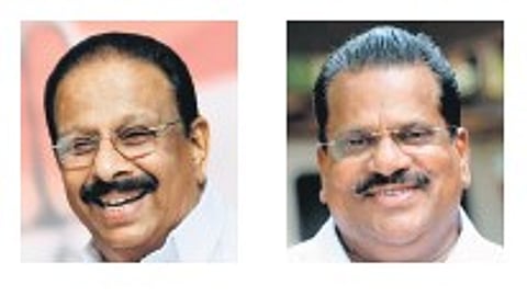 Congress leader K Sudhakaran and CPM leader E P Jayarajan