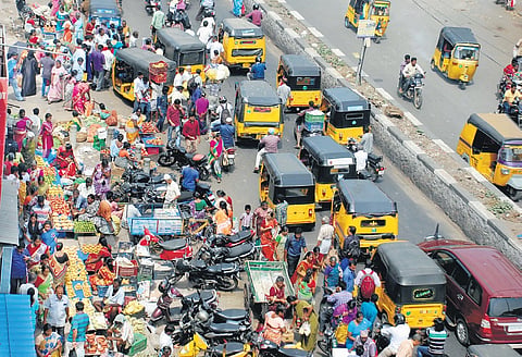 File picture of hawkers on NSC Bose Road