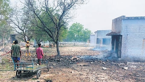 The death toll in the Sengamalapatti cracker blast rose to five with the identification of two more victims and the death of an injured person on Monday.