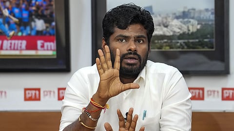 Tamil Nadu BJP President K Annamalai during an interview with PTI, in New Delhi, Tuesday, May 21, 2024.