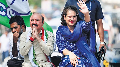 Congress leader Priyanka Gandhi Vadra made her final pitch for Congress candidate Kishori Lal Sharma who is locked in a fierce battle against Union minister and BJP’s incumbent MP Smriti Irani.