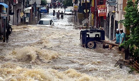 A three-year-old boy and a 45-year-old man died in Sai Nagar of Hafeezpet following a drizzle in Hyderabad on Sunday.