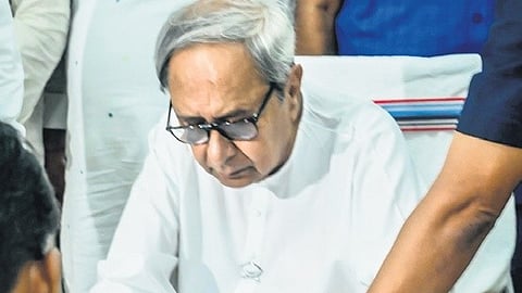 CM Naveen Patnaik files his nomination papers for Hinjili Assembly constituency on Tuesday