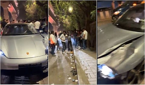 The car was said to be running without a registration number.