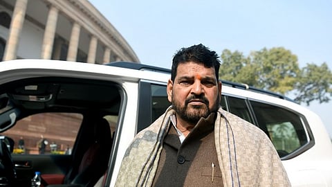 Former WFI Chief Brij Bhushan accused of sexual harassment by female wrestlers.