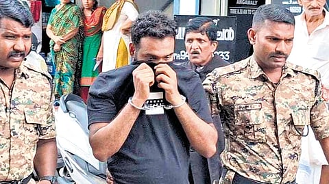 Sabith Nasar being taken to Angamaly Judicial First Class Magistrate Court