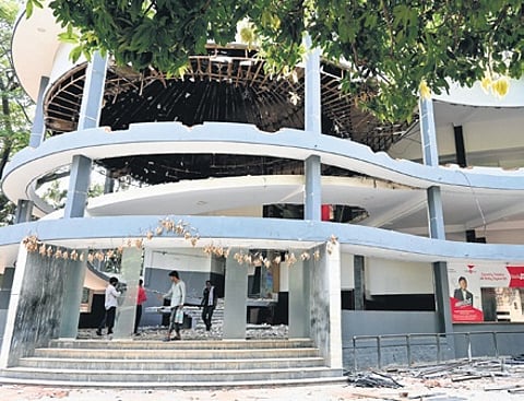 Cauvery theatre being demolished to make way for a commercial complex