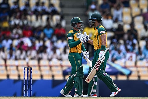 Quinton de Kock scored his second consecutive half-century in the T20 World Cup.