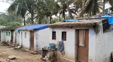 More than twenty concrete roof houses were built around 40 years ago for the use of the Irula tribes at Puliyankandi tribal hamlet in Pollachi. However, these houses have deteriorated over time and now pose a threat