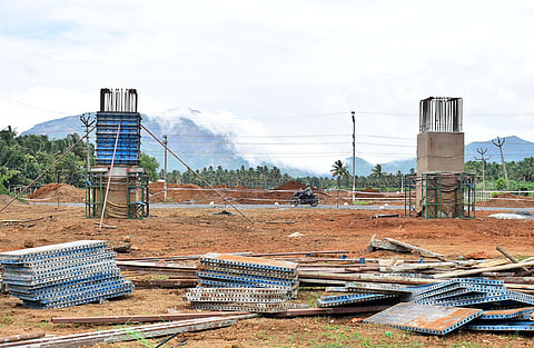 The works of the first phase of the western ring road at Madhampatti in Coimbatore district
