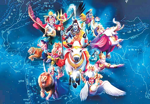 Many people choose Lord Vishnu and his avatars such as Sri Rama or Sri Krishna, while some choose Lord Shiva and his avatars like Hanuman.