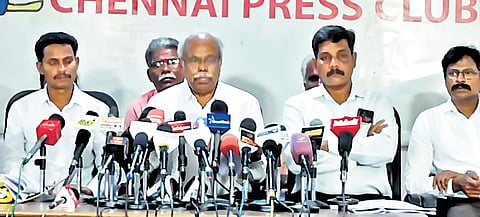 Advocate Bhavani B Mohan during press briefing in Chennai. Instances of caste atrocities against Dalits persist irrespective of party in power, he said