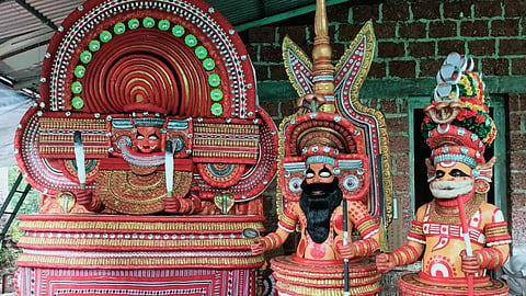 Theyyam figures.