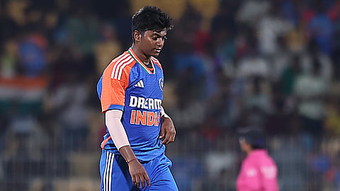 Pooja Vastrakar went wicketless in the first innings of the Test match against South Africa at the MA Chidambaram Stadium in Chennai.