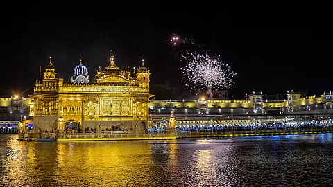 The Golden temple in Amritsar.