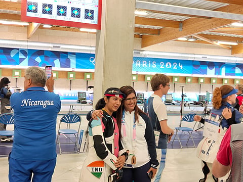 Ramita Jindal with her coach Suma Shirur.
