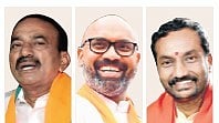 Eatala Rajender, Dharmapuri Arvind, and M Raghunandan Rao