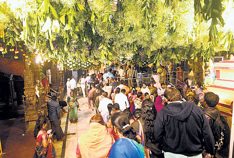 Ujjaini Mahankali temple in Secunderabad decked up for Bonalu festivities