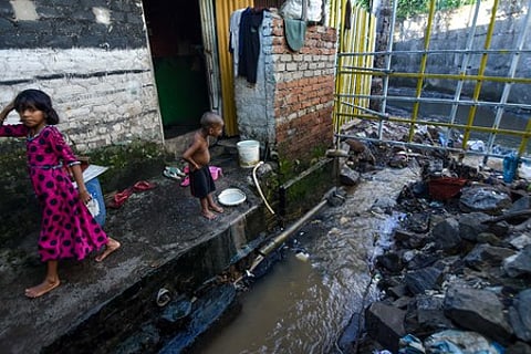 70-year-old man was swept away after reportedly falling into an open drain near the Vaishali Nagar