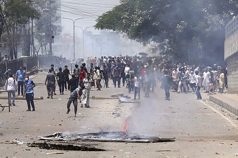 Protests began this month over the reintroduction of a quota scheme reserving more than half of all government jobs for certain candidates.