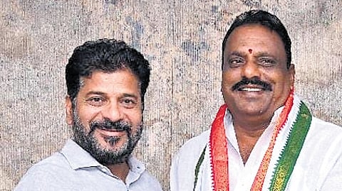 T Prakash Goud with CM A Revanth Reddy