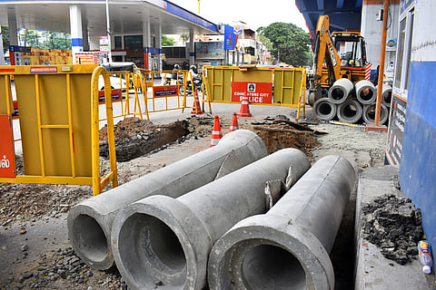This year, the UGD pipeline passing through Gandhi Road in Srirangam exploded about three times due to the pressure build-up inside old lines.