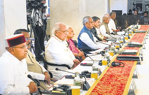 Governors of states at Rashtrapati Bhavan in New Delhi on Friday