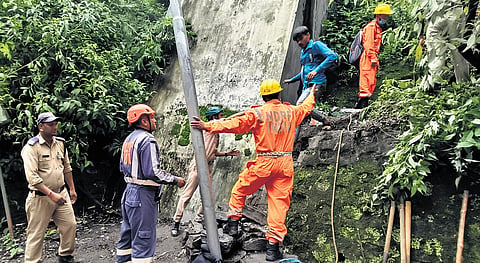 Rescue operations were underway on Friday to trace 45 people missing since late Wednesday’s heavy rains