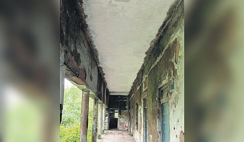 The dilapidated ITI college in Warangal