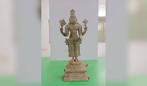 Idol Wing police said according to the preliminary investigations the idol might be from the 15th or 16th century CE.