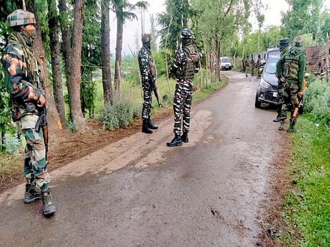 Security forces launched a search operation following intelligence inputs about the movement of three suspected terrorists.
