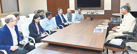 A World Bank delegation met Chief Minister Chandrababu Naidu on Monday