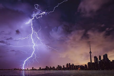 Image of a lightning strike used for representational purposes only.