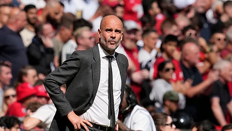 Manchester City's head coach Pep Guardiola