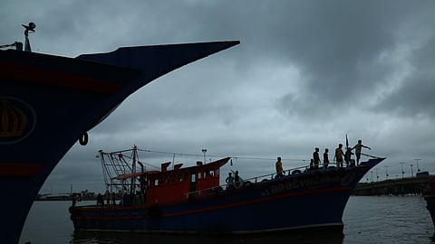 Dark clouds hoving the sky of Kochi.