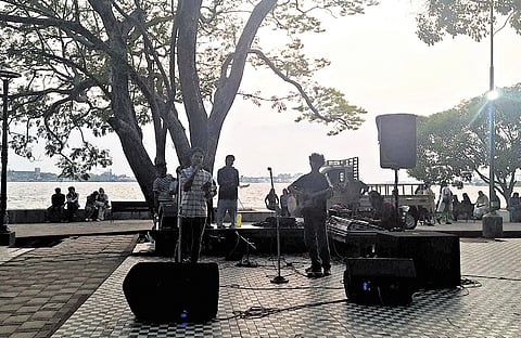 A music programme in progress as part of the ‘Happiness Kochi’ programme