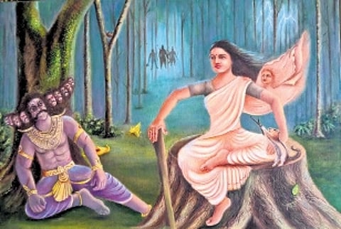 Sita is generally perceived as a hapless woman in Ashoka Vanam of Ravana Lanka in the epic Ramayana.