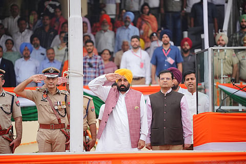 Punjab CM Bhagwat Mann during the Independence Day state function.